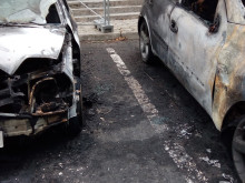 2 украински автомобила горяха в Слънчев бряг