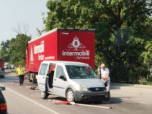 След вчерашната катастрофа на пътя Русе-Бяла: Мъж е сериозно пострадал 