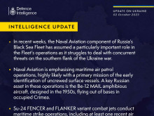 Британското разузнаване: Русия използва морската авиация, за да наложи волята си в Черно море