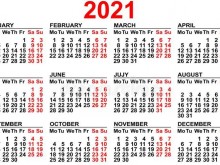 Официални празници и почивни дни през 2021 година