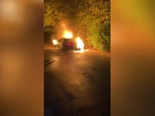 Автомобил бе опожарен на Гребната пред погледите на смаяни минувачи