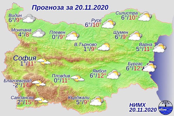 Днес над Югозападна България ще преобладава слънчево време Над северните