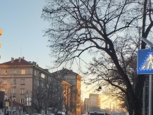 Светещи знаци "пешеходна пътека" предупреждават шофьорите за внимание