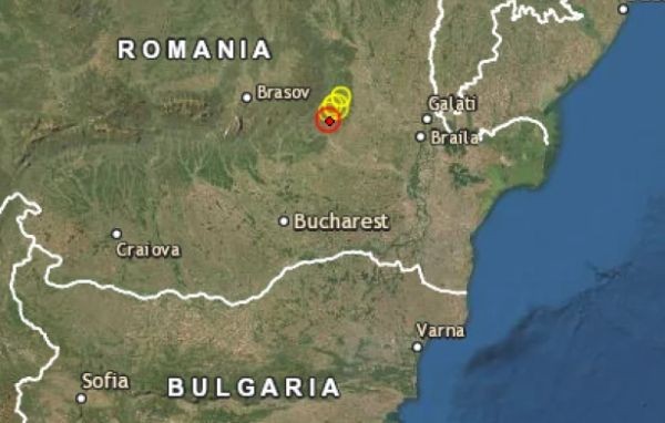 Земетресение с магнитуд 4 1 по скалата на Рихтер е регистрирано на територията на Румъния съобщиха