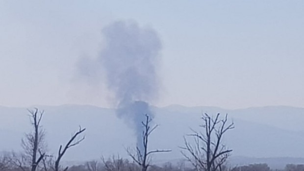 Пожар близо до Околовръстното на Пловдив!