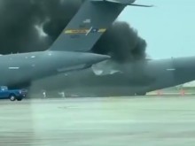 Видео на горящ Boeing на САЩ обикаля Twitter
