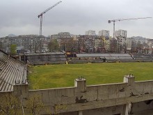 Ляха бетон на централната трибуна на стадион "Христо Ботев"