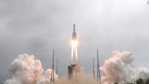 Втората степен на ракетата носител Чанчжън 5В която изведе в орбита