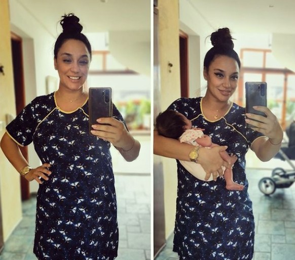 Maria Ilieva showed up after the birth, together with little Sofia