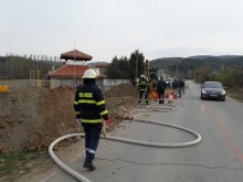 Пожар пламна до газопровода край Благоевград