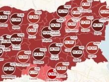 COVID картата на България вече е само в червено и тъмночервено