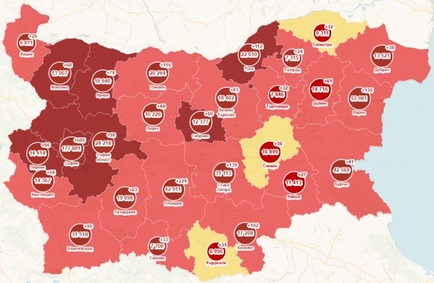 Сливенска област излиза от червената зона и вече е в