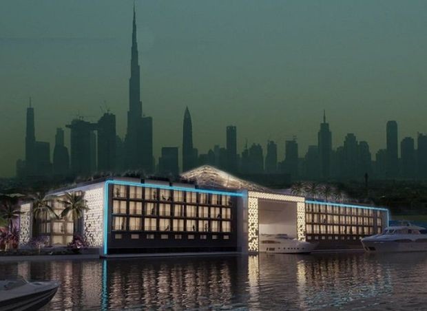 Първият в света плаващ хотелски комплекс ще бъде изграден в Дубай.