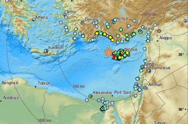 Силно земетресение разлюля Кипър в ранните часове днес То е