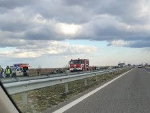 Затвориха част от АМ "Тракия" заради катастрофа
