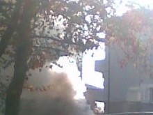 Автобус пламна в движение