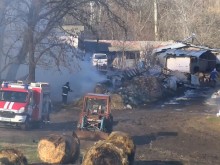 Пожар край Околовръстното на Пловдив