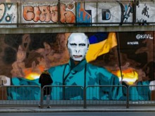 Путин като Лорд Волдемор в графит в Познан