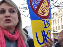 Шествие "Не на войната в Украйна" в Пловдив