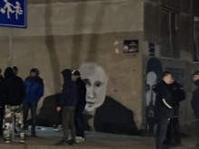 В сръбската столица се появи стенопис с образа на Путин