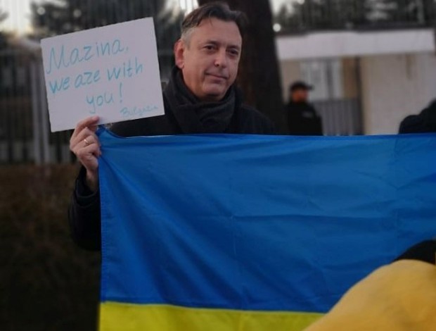 Протестът снощи пред Руското посолство в София беше за да