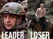 Оприличиха Зеленски със смел супергерой, а Путин с тъжен Хитлер