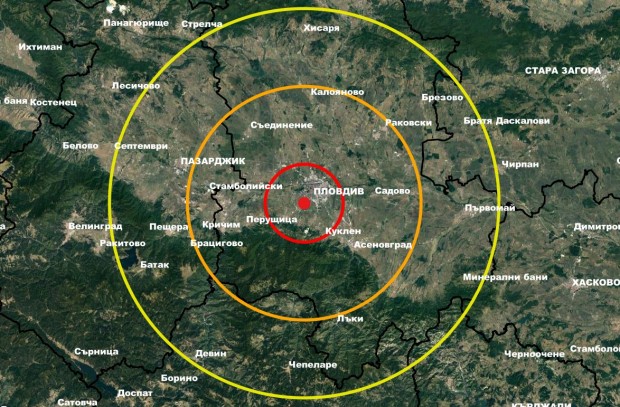 Днес в 5 05 часа българско време е регистрирано земетресение с