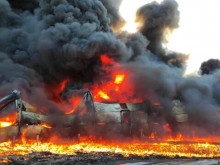Теч на амоняк от химически завод в обсадения град Суми