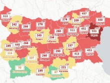 Само една област у нас е в тъмночервено на ковид картата