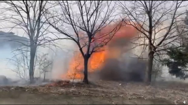 Пожар е избухнал на бургаската улица Крайезерна От полицията съобщиха