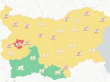 София-град е единствената област в червено на ковид картата