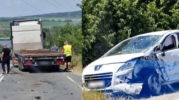 Бургаско Пежо се заби в тежкотоварен автомобил на пътя Бургас