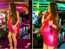 Чалга фурия се вихри много бременна в заведение, остави почитателите си без думи
