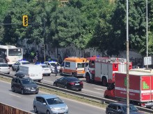 Първи кадри от катастрофата между автобуси в София