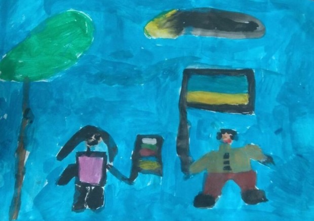 Рисунка, която символизира приятелството между българските и украинските деца, развълнува