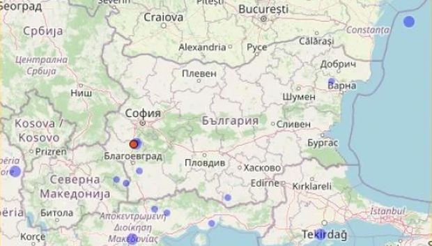 Три земетресения бяха регистрирани на територията на България тази нощ
