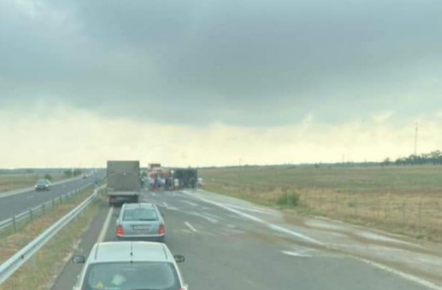 Отново инцидент на автомагистрала Тракия е станала тази сутрин разбра Plovdiv24 bg  Около