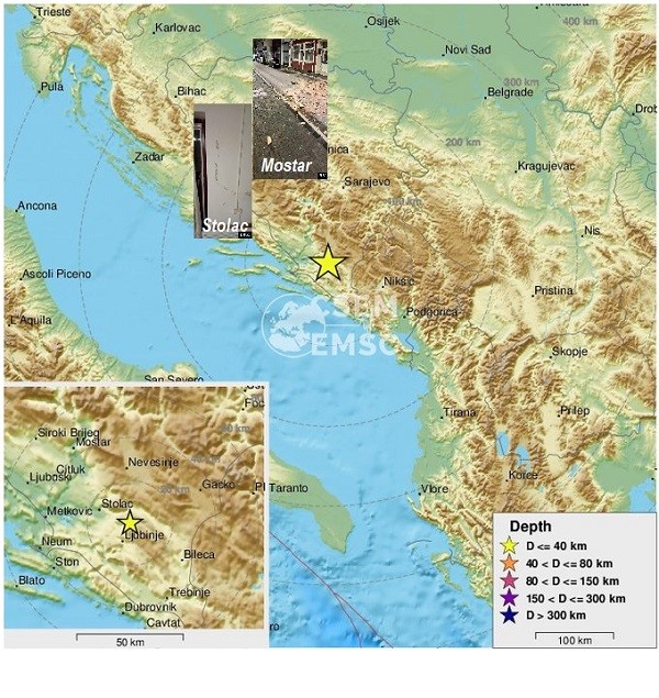 Земетресението с магнитуд 5.7 в Босна и Херцеговина няма пагубни последствия