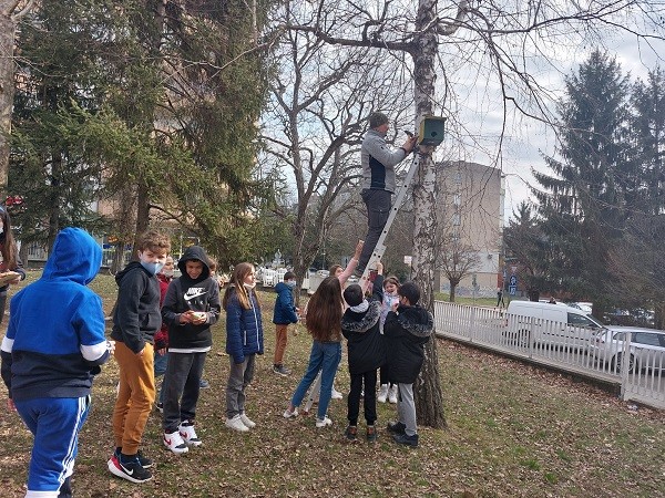 Ученици от Велико Търново помагат на птиците в града да преживеят зимата