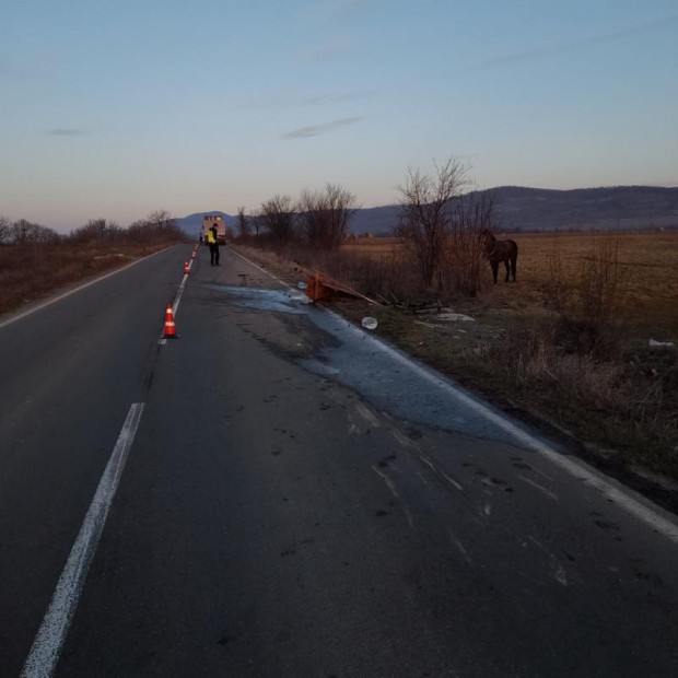 Водачът на каруцата, пострадал при катасрофата на пътя Руен - Просеник, е без тежки наранявания