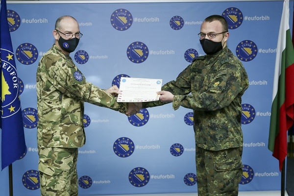 Заслужено признание за българските военнослужещи в операцията на ЕС "Алтеа" в Босна и Херцеговина