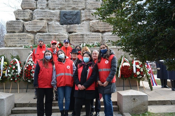 В навечерието на 144-ата годишнина от Освобождението на България, БЧК отдаде почит пред Докторския паметник