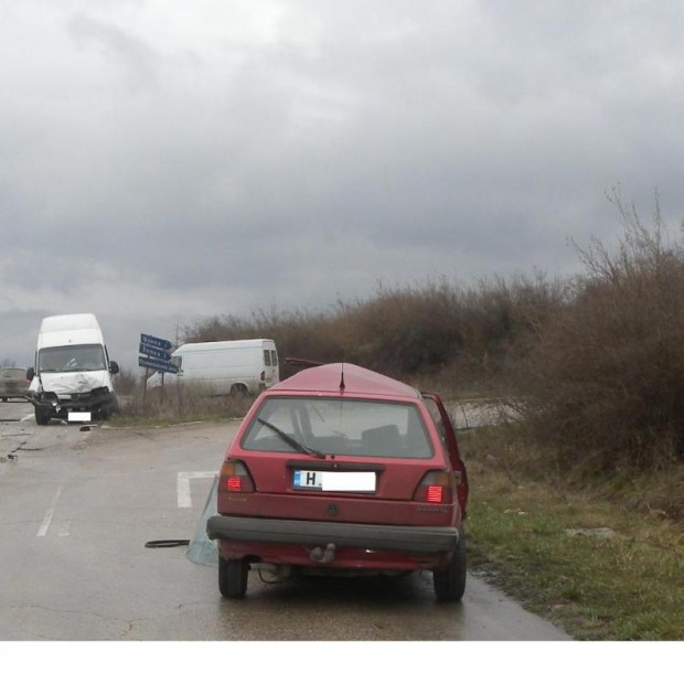 Движението по Софийски околовръстен път при км 5 се осъществява временно в една лента поради ПТП