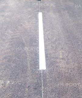Хоризонтална маркировка се полага в участък от път I-1, Кресна – Сандански