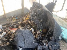 Три контейнера за смет във Видин, подпалени от вандали, са унищожени напълно