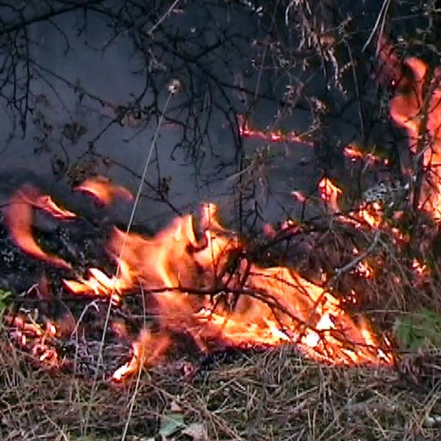 Три екипа на пожарната в Шумен са гасили пожар в сухи треви