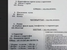 Вижте примернo меню с цени и грамаж на храни от детски стол