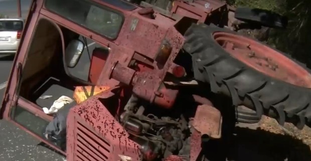 Колело на трактор причини катастрофа на главен път Е-79 край Благоевград
