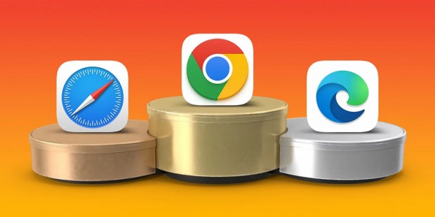 Популярните браузъри Google Chrome Microsoft Edge и Safari на Apple