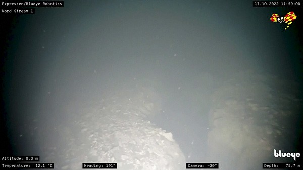 Появи се първото подводно видео от саботажа на Северен поток